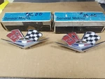 Gm Nos 1963-66 Corvette Fender Crossflag Emblems 3872930 Pair. Real Deal. Fixed Price $95.00.