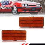 2X Amber Lens Front Bumper Parking Turn Signal Lights 1979-1986 Ford Mustang. Fixed Price $39.99.