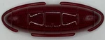 New Old Stock Red Glass Tail Light Lens 1949-50 Ford Models #2747. Fixed Price $95.00.