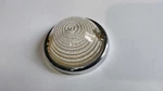 Vintage Turn Signal Glass Beehive And Stainless Steel Trim Igc Lens 593828. Fixed Price $50.00.