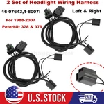 2PCS Headlight Wiring Harness 16-07643 For 88-07 Peterbilt 378 & 379 127/119 Bbc. Fixed Price $72.99.