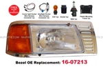 Headlight W/ Adjusters, Corner Lamp & Bezel Chrome 16-07213 Rh Peterbilt 377. Fixed Price $199.00.