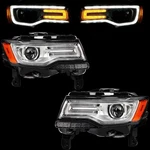 Pair Xenon Hid Projector Headlights W/ Led Drl For Jeep Grand Cherokee 2014-2021. Fixed Price $465.99.