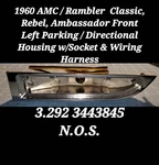 Left Front Park-turn Signal Wired Housing Amc / Rambler 1960-10 20 803443845 Nos. Fixed Price $34.50.
