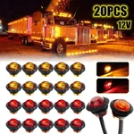 20X 3/4" 12V Marker Lights Led Bullet Amber Red Truck Trailer Rv Round Side Lamp. Fixed Price $63.99.
