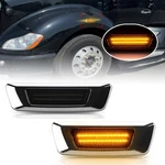 Smoked Chrome Front Wheel Fender Side Marker Lights For Kenworth T680 T700 T880. Fixed Price $22.99.