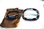 Nos Mopar 1941 Desoto Park Lite Bezels Pair 866213 & 866214. Fixed Price $59.95.