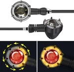 Pair Motorcycle Flowing Led Turn Signals Lights Drl Red Amber Running Indicator. Fixed Price $19.99.
