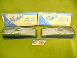 Nos Set Parking Lamp Light Lens Pontiac Cheiftain Silver Streak Catalina 50. Fixed Price $99.00.