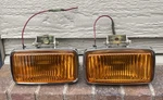 Vintage Pair Driving Amber Fog Lights Chevy Ford Do Blazer Bronco Ram Works. Fixed Price $70.00.