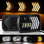 7X6" Led Headlights Drl Flowing Turn Signal Lamp For International 9200I 9400I. Fixed Price $68.99.