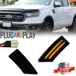 Smoked Lens Amber Led Front Fender Side Marker Lights Fit 2019-2022 Ford Ranger. Fixed Price $18.49.