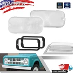2PC Clear Front Parking Turn Signal Light Lenses W/ Gasket 66-68 Ford Bronco. Fixed Price $17.99.