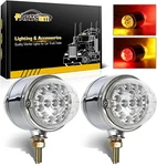 2PCS Amber/red 17 Led Dual Revolution Watermelon Lights Plastic Chrome Double. Fixed Price $103.99.