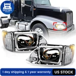 2PCS Headlight Housing Bases W/led Corner Lamp For International 9200 9400 Lh&rh. Fixed Price $127.76.