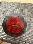 Used 4" Round Red Led Tecniq Stt W/white Reverse Lights Truck/trailer T45-RWFP-1. Fixed Price $17.39.