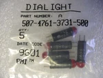 Packet Of 5) Dialight Dialco 507-4761-3731-500 Red Led Indicator 28 Volt. Fixed Price $15.00.