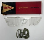 New Old Stock Right Parking Lamp Lens For 1963 Chrysler Models Mopar #2188860. Fixed Price $185.00.