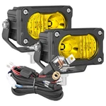 Sport Led Lights Pair 3" Amber Cube Pods Driving Spot Flood Combo & Wire Harness. Fixed Price $43.95.