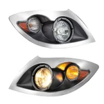 Chrome Amber W/bulb Headlamp Assembly Fit For 2001-2021 International Workstar. Fixed Price $186.19.