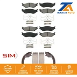 Front Rear Semi-metallic Brake Pads Parking Shoe Kit Ford International Duty. Fixed Price $101.94.