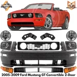 Front Bumper Paintable & Headlights Assembly Kit 2005-2009 Ford Mustang Gt. Fixed Price $599.00.