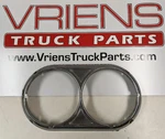 Oem Kenworth, Peterbilt, Freightliner Dual Round Headlight Bezel, Chro. Fixed Price $150.00.