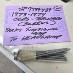 Gm 9794489 Screws For Park & Turn Signal Headlamp 1973-74 Olds Toranado. Fixed Price $20.00.