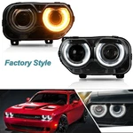 Factory Style For 2015-2023 Dodge Challenger Lamps Headlights Led Gt Srt. Fixed Price $109.99.