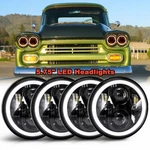 Dot For Chevy 3100 Truck 1958 1959 4PCS 5.75" Round Led Headlights High Low Beam. Fixed Price $74.99.