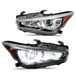 For Infiniti Q50 14-17 W/o Afs Led Projector Headlights Driver & Passenger Side. Fixed Price $237.30.