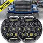 Pair 7 Inch Round Headlights High-low Beam For Freightliner Coronado 2001-2016. Fixed Price $47.99.