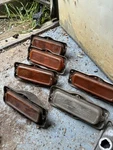 Pair 1960-1962 Chevy Truck Turn Signal Light Bracket Hood Lamp Parking Pickup. Fixed Price $50.00.