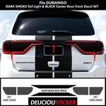 For Durango Smoke Tail Light & Black Racetrack Decals Rear Tint Overlays Vinyl. Fixed Price $36.99.