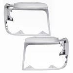 Fit 1992-1996 Ford Bronco F150 Pickup Headlights Trim Bezel Pair Chrome Set. Fixed Price $34.50.