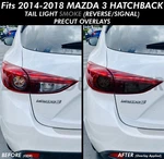 For 14-2018 Mazda 3 Smoke Tail Light Rear Signal Reverse Overlays Precut Tint. Fixed Price $18.99.