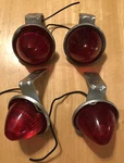 4 Vintage Doray Marker Lamp Light Red Plastic Bullet Fender 1130 BB12. Fixed Price $45.00.