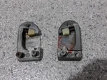 55-60 C1 Corvette Lh/rh Door Lock Strikers W/screws (3)-GM #4664963/4664964-USED. Fixed Price $34.95.