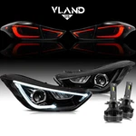 Vland Headlights+smoked Tail Lights+led Bulbs For 2011-2016 Hyundai Elantra. Fixed Price $499.99.