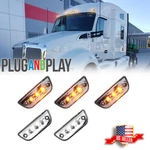 5PC Lens Chrome Amber Led Roof Clearance Marker Lights For Kenworth T680... Fixed Price $39.99.
