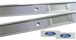 New Door Sill Scuff Plates Rh Lh 1972-79 Ford Ranchero * Blue Decals. Fixed Price $150.00.
