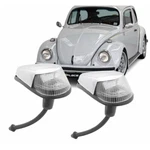 Outlet Front Turn Signal Assembly Set Pair Clear Bulbs 1964-69 Vw Beetle Bug T1. Fixed Price $37.49.