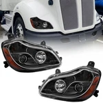 Headlamp Halogen Black Pair For 2013-2021 Kenworth T680 Left&right Headlights. Fixed Price $239.99.