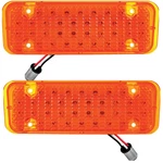 71-72 Chevy C10 Truck Front Amber Led Turn Signal Light Park Lamp Lenses. Fixed Price $157.95.