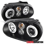 Fit 1999-2006 Golf MK4 Gti 1999-2002 Cabrio Black Led Halo Projector Headlights. Fixed Price $150.99.