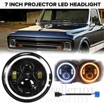 7" Projector Round Led Headlight Amber Drl Hi-lo For Chevy C10 C20 Pickup Nova. Fixed Price $38.99.