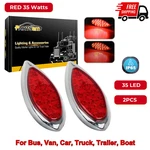 2PCS 35 Led Red Teardrop Tail Lights For Truck Trailer, Brake/turn/stop Function. Fixed Price $37.02.
