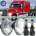 For Freightliner Century Class 1996-11 Black 7" Round Led Headlights Hi/low Pair. Fixed Price $48.06.