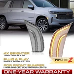 Full Led Front Chrome Amber Side Marker Lights For 2021-2023 Tahoe Suburban. Fixed Price $40.42.