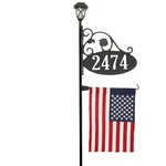 Address America Park Place Reflective Sign With Flag And Led Solar Light. Fixed Price $144.99.